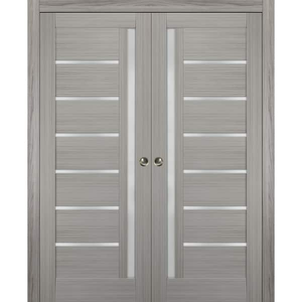 SARTODOORS Closet Sliding Doors 60 x 96, Gray