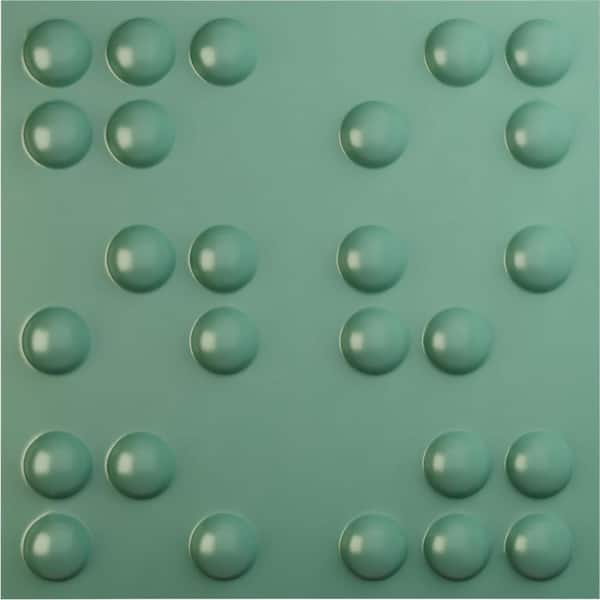 Ekena Millwork 19-5/8"W x 19-5/8"H Emery EnduraWall Decorative 3D Wall Panel, Sea Mist (12-Pack for 32.04 Sq.Ft.)