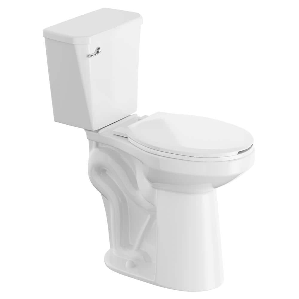 21 in. Height Toilet Single Flush 1.28GPF Elongated Toilet in White
