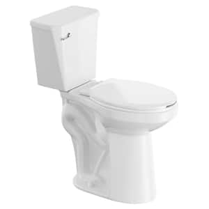 21 in. Height Toilet Single Flush 1.28GPF Elongated Toilet in White