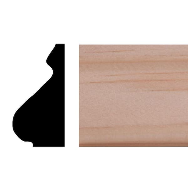 WM 163 11/16 in. x 1-3/8 in. Pine Base Cap Moulding