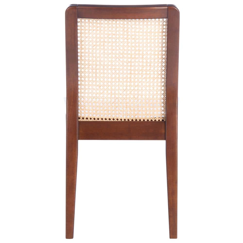 Benicio Coastal Dark Brown Rattan Dining Chair Set