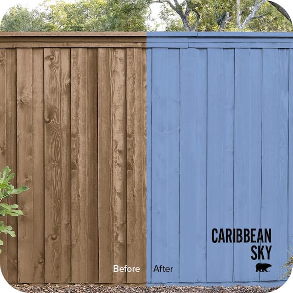 1 gal. #BIC-09 Caribbean Sky Solid Color House and Fence Exterior Wood Stain