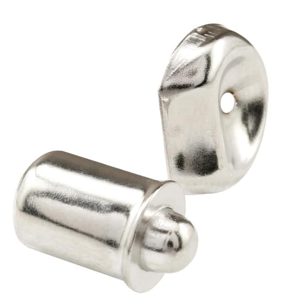 Prime-Line Shower Door Bullet Catch, Nickel Plated Steel (2-Pack)