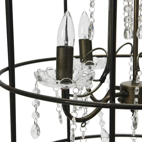 black birdcage chandelier