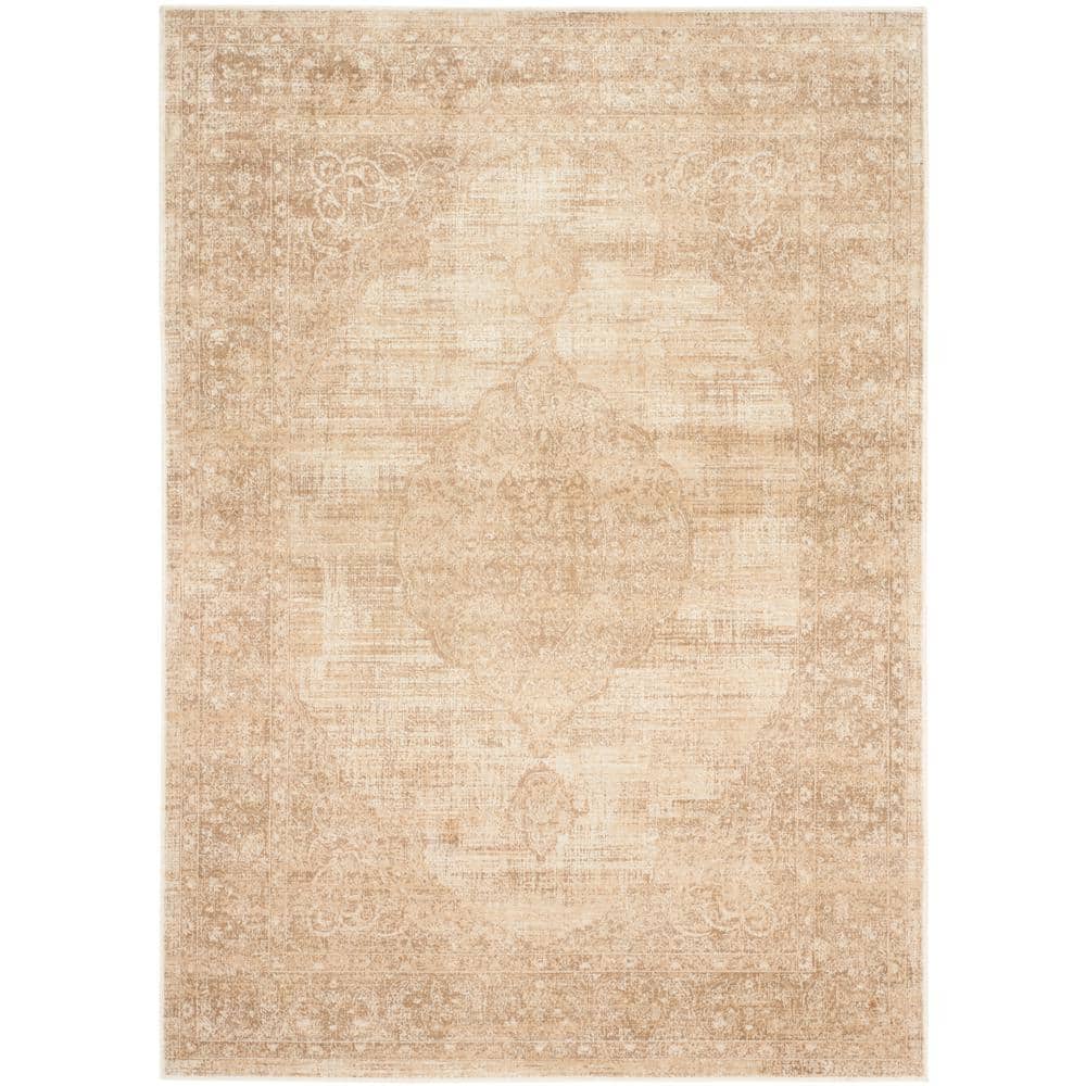 Vintage Cream 5 ft. x 8 ft. Distressed Solid Border Area Rug price history on PriceWatchPro