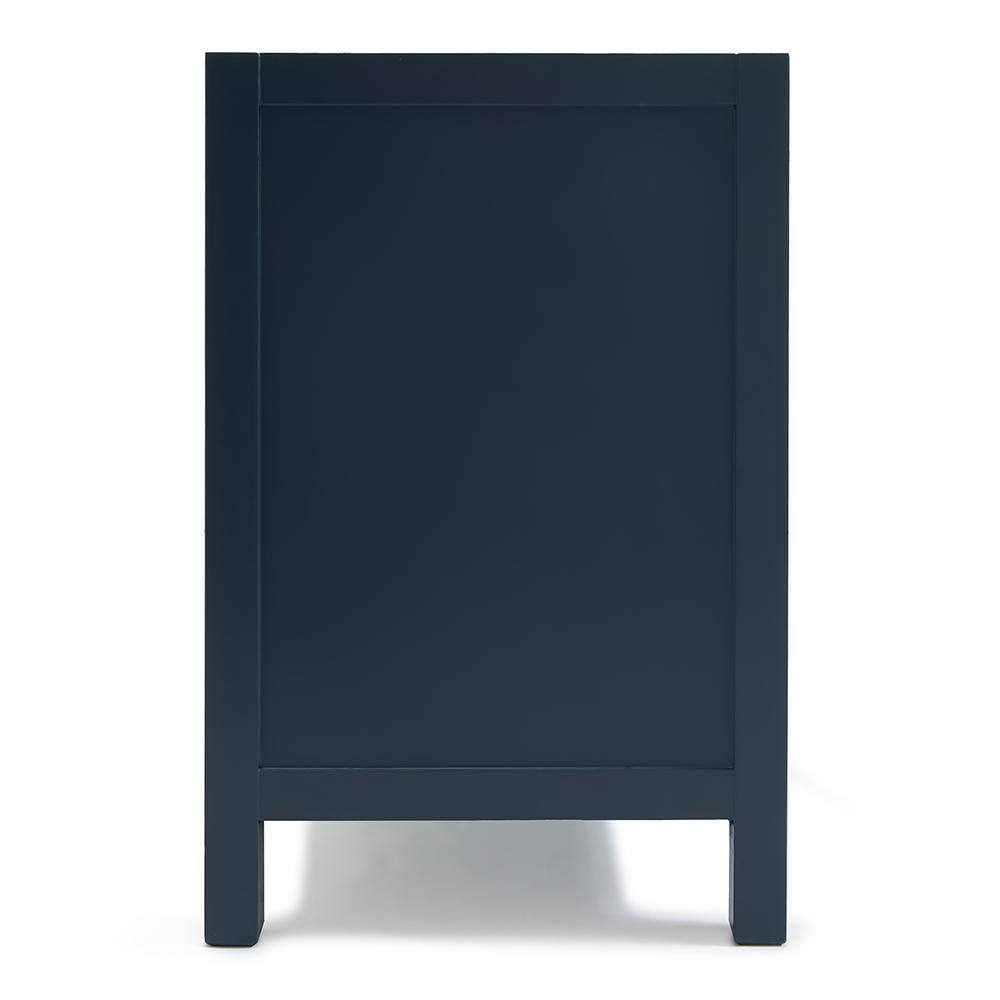 Midnight Blue 60" Solid Wood Freestanding Vanity Cabinet