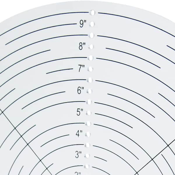 POWERTEC 10 in. Clear Acrylic Round Center Finder Compass