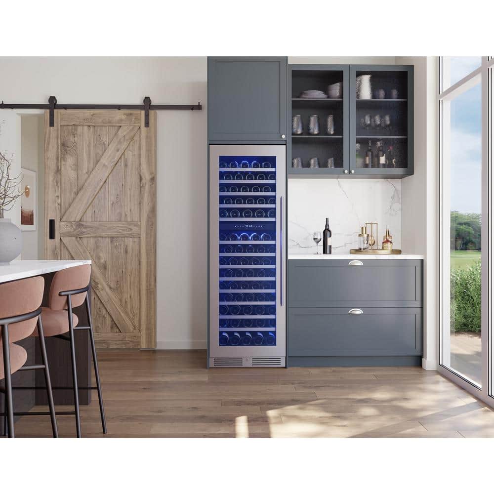 Zephyr 24" Stainless Steel Dual Zone Wine Cooler with LED Lighting