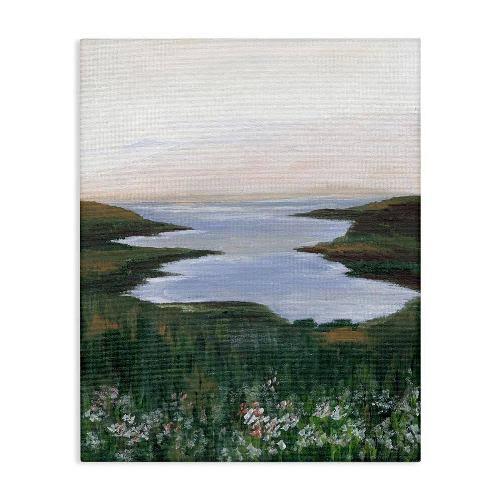Peaceful Greenery by Lake by Nikita Jariwala Unframed Nature Graphic Art Print 20 in. x 16 in. price history on PriceWatchPro