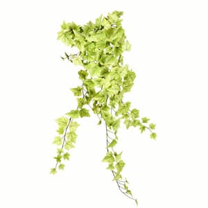 34 in. Light Green Artificial Ivy Hanging Baskets