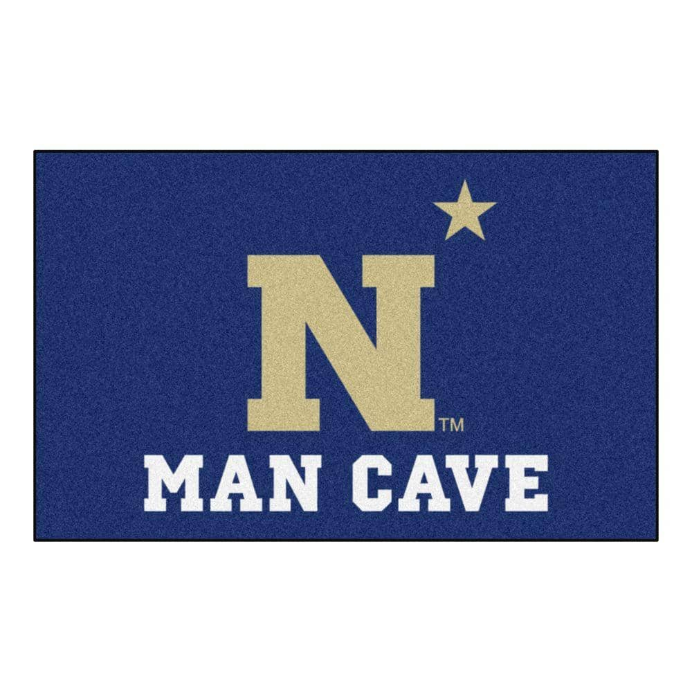 FANMATS NCAA U.S. Naval Academy Blue Man Cave 5 Ft. X 8 Ft. Area Rug ...