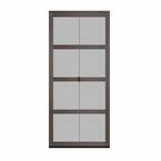 TRUporte 72 in. x 80.25 in. White 8-Lite Tempered Frosted Glass MDF ...