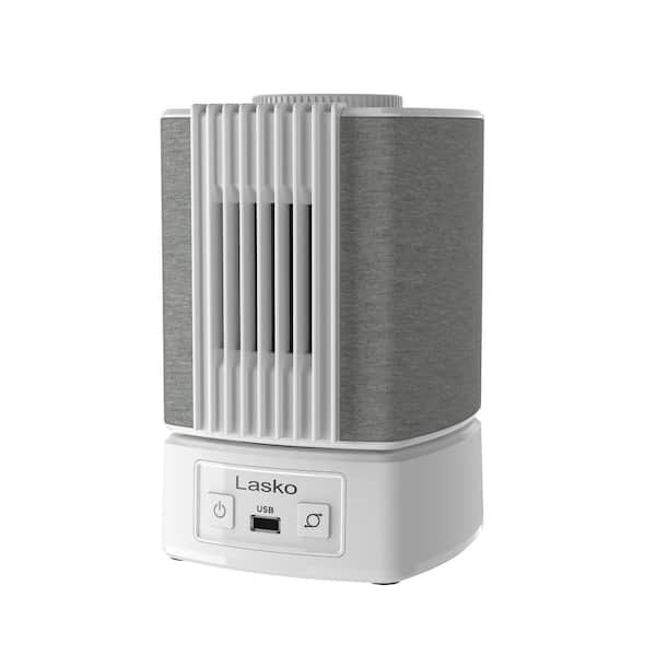 Lasko Slumber Breeze 8.3 in. 2-in-1 Oscillating White Personal Fan with 5 White Noise Profiles