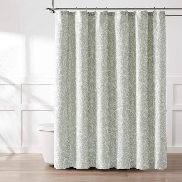 Willow Garden 72 in. W x 72 in. L Polyester Shower Curtain in Sage