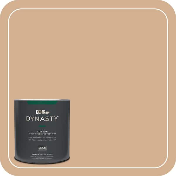 BEHR DYNASTY 1 qt. #MQ2-04 Butterscotch Amber Semi-Gloss Enamel Exterior Stain-Blocking Paint & Primer
