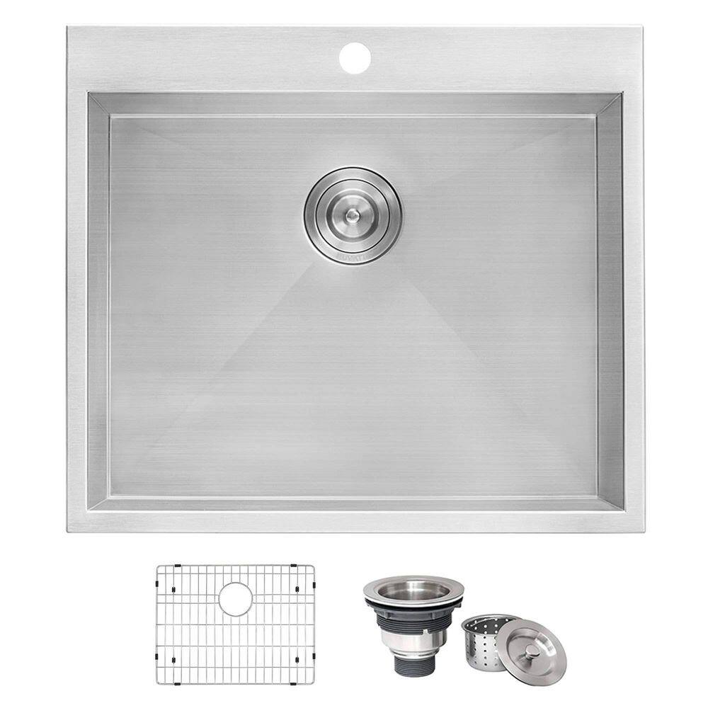 Ruvati Forma 22 in. Drop-in Topmount Single Bowl 16-Gauge