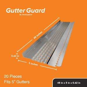 4 ft. L x 5 in. W All-Aluminum Gutter Guard in Mill (80 ft. Kit)