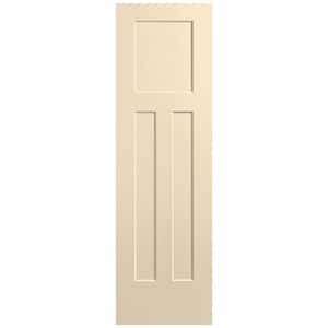 24 in. x 80 in. 3-Panel Winslow Single Bore Solid Core Golden Haystack Molded Composite Interior Door Slab