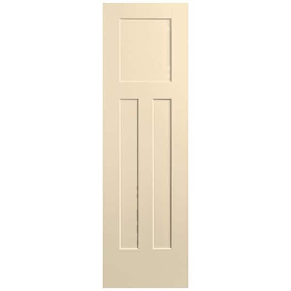 Masonite 24 in. x 80 in. 3-Panel Winslow Single Bore Solid Core Golden Haystack Molded Composite Interior Door Slab