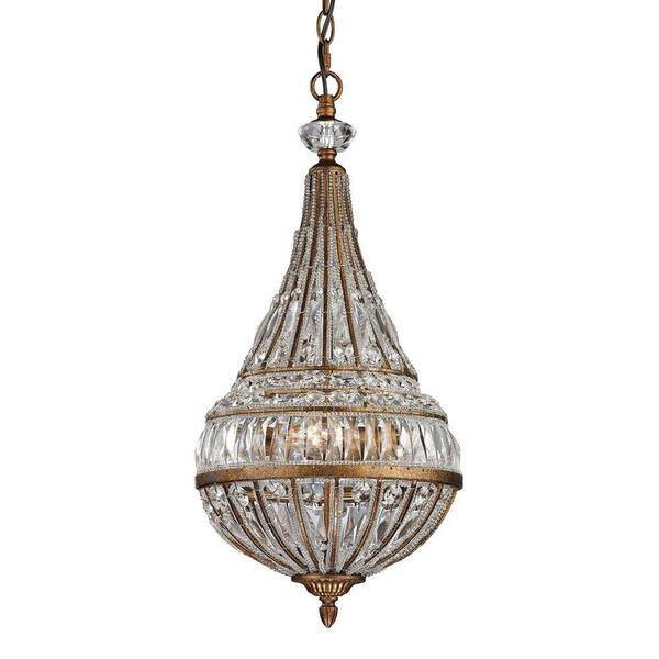 Titan Lighting Windermere Collection 3-Light Mocha Pendant