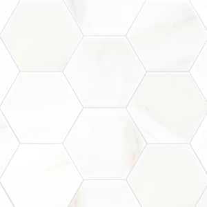 Greecian White 8 in. x 8 in. Polished Marble Floor and Wall Tile (2.22 sq. ft./Case)