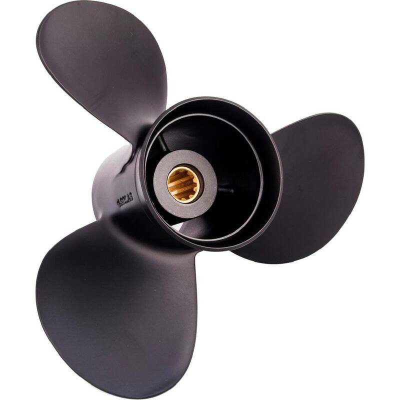 Amita 3 3-Blade Propeller For Mercury, Yamaha, 10 in. Pitch, 10 in. Spline, 9.9 in. Dia.