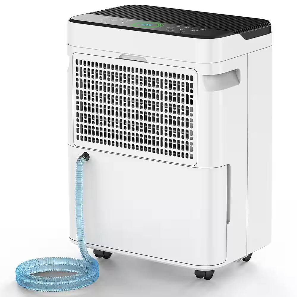 50 pt. 4,500 sq.ft. Dehumidifier for Basement with Drain Hose, Bucket in White, Variable Speed, Quiet Cloth Dry, Ionizer price history on PriceWatchPro