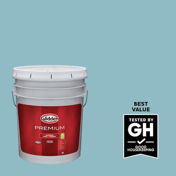 Glidden Premium 5 gal. PPG1150-4 Kingston Aqua Eggshell Interior Latex Paint