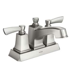 Conway 4 in. Centerset Double Handle Bathroom Faucet in Brushed Nickel