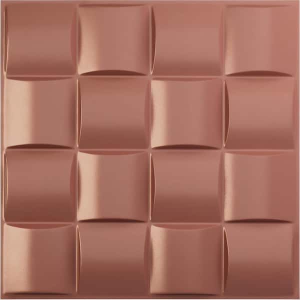 Ekena Millwork 19 5/8 in. x 19 5/8 in. Baile EnduraWall Decorative 3D Wall Panel, Champagne Pink (12-Pack for 32.04 Sq. Ft.)