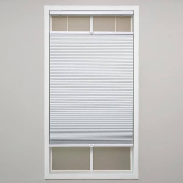 Perfect Lift Window Treatment Cut-to-Width White Cordless Blackout Polyester 9/16 in. Top Down Bottom Up Shade 28.5 in. W x 64 in. L