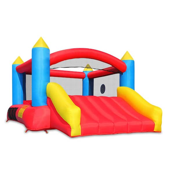Inflatable Bounce House with Air Blower, Jumping Castle with Slide, Backyard Bouncy Castle, Sewn with Extra Thick