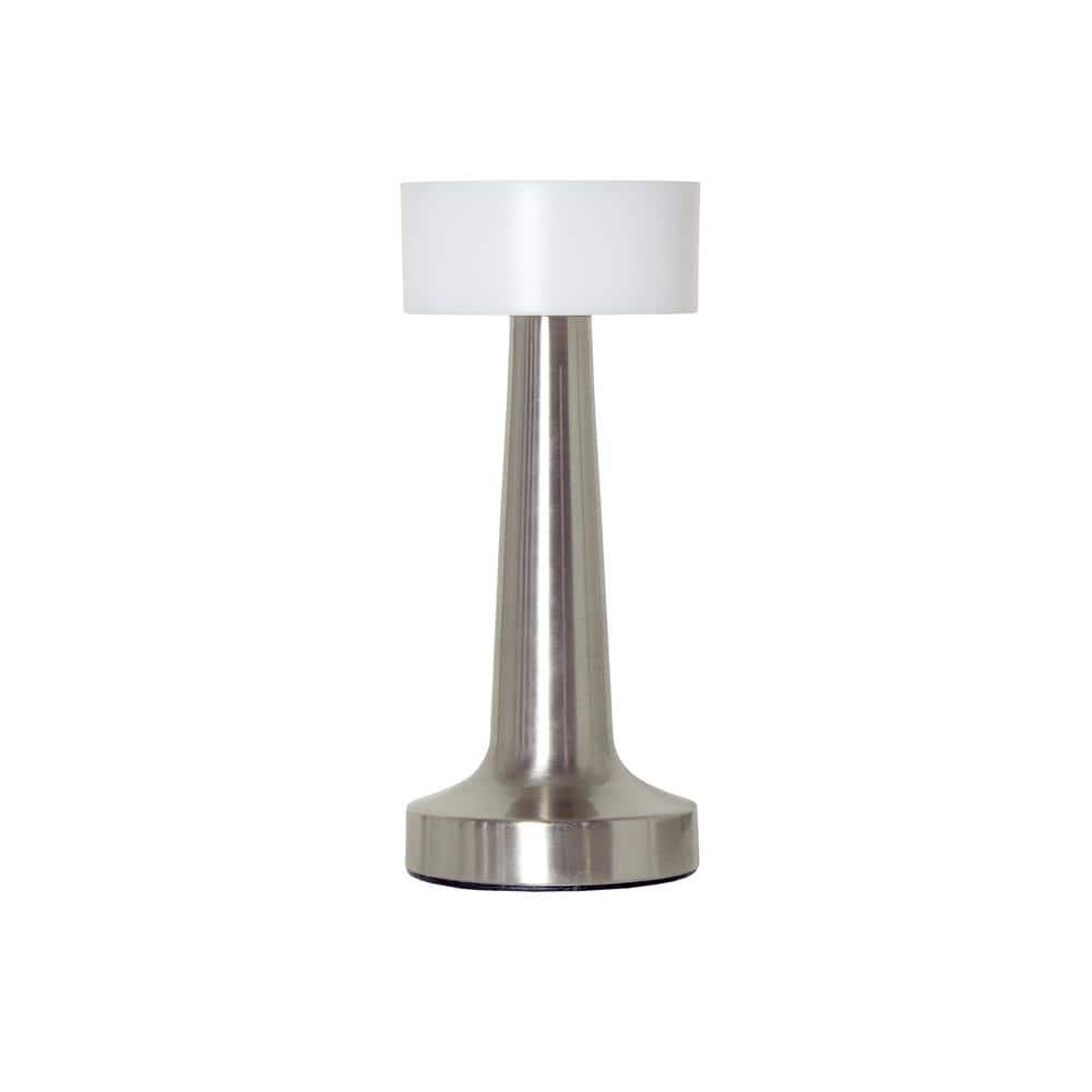 8.5" Silver Cordless Touch Sensor Desk Lamp with Dimming