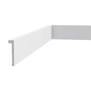 7/8 in. D x 4 in. W x 78-3/4 in. L Primed White High Impact Polystyrene Baseboard Moulding (3-Pack)