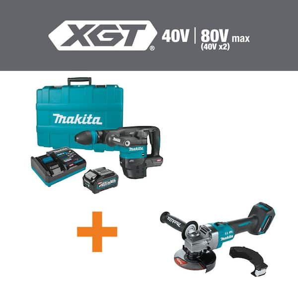 40V max XGT 19-1/2 in. Brushless 15 lbs. AVT Demolition Hammer Kit(4.0 Ah) w/bonus 40V Max XGT 4-1/2/5 in. Angle Grinder