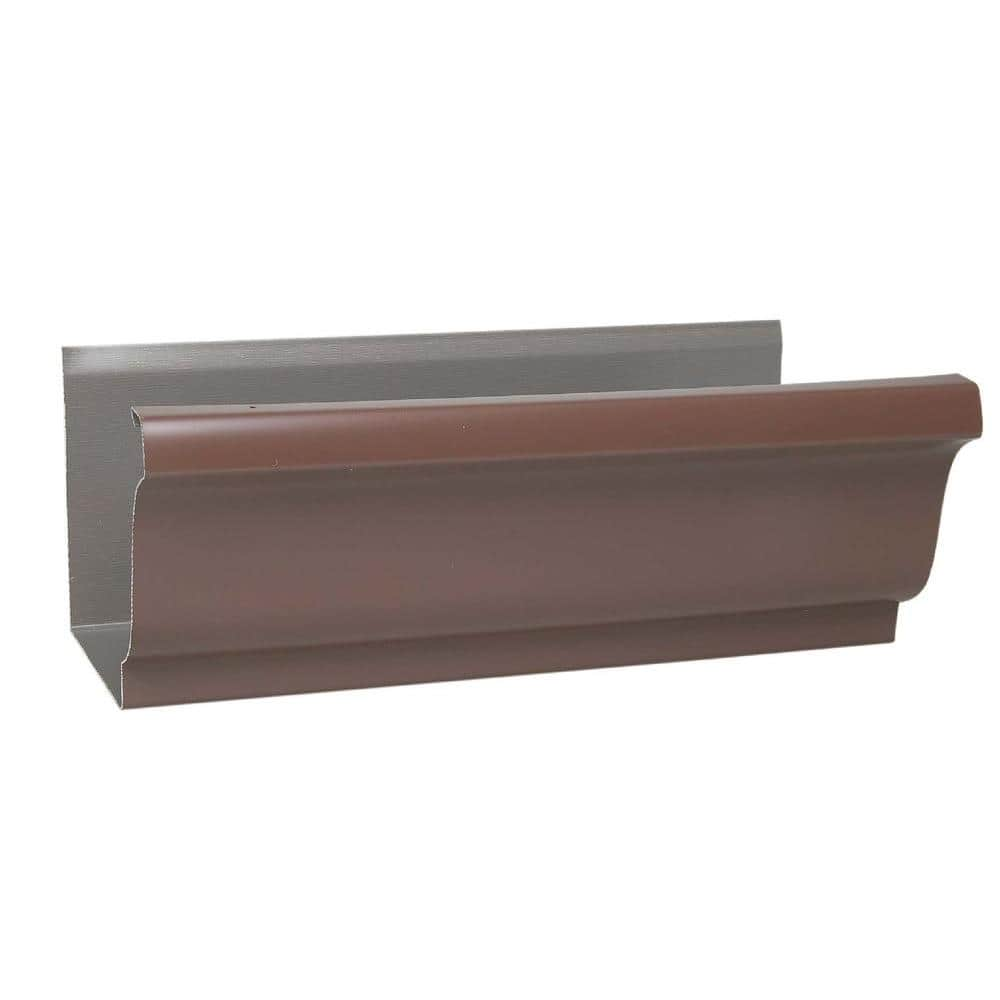 Amerimax Home Products In X Ft Brown Aluminum K Style Gutter The Home Depot