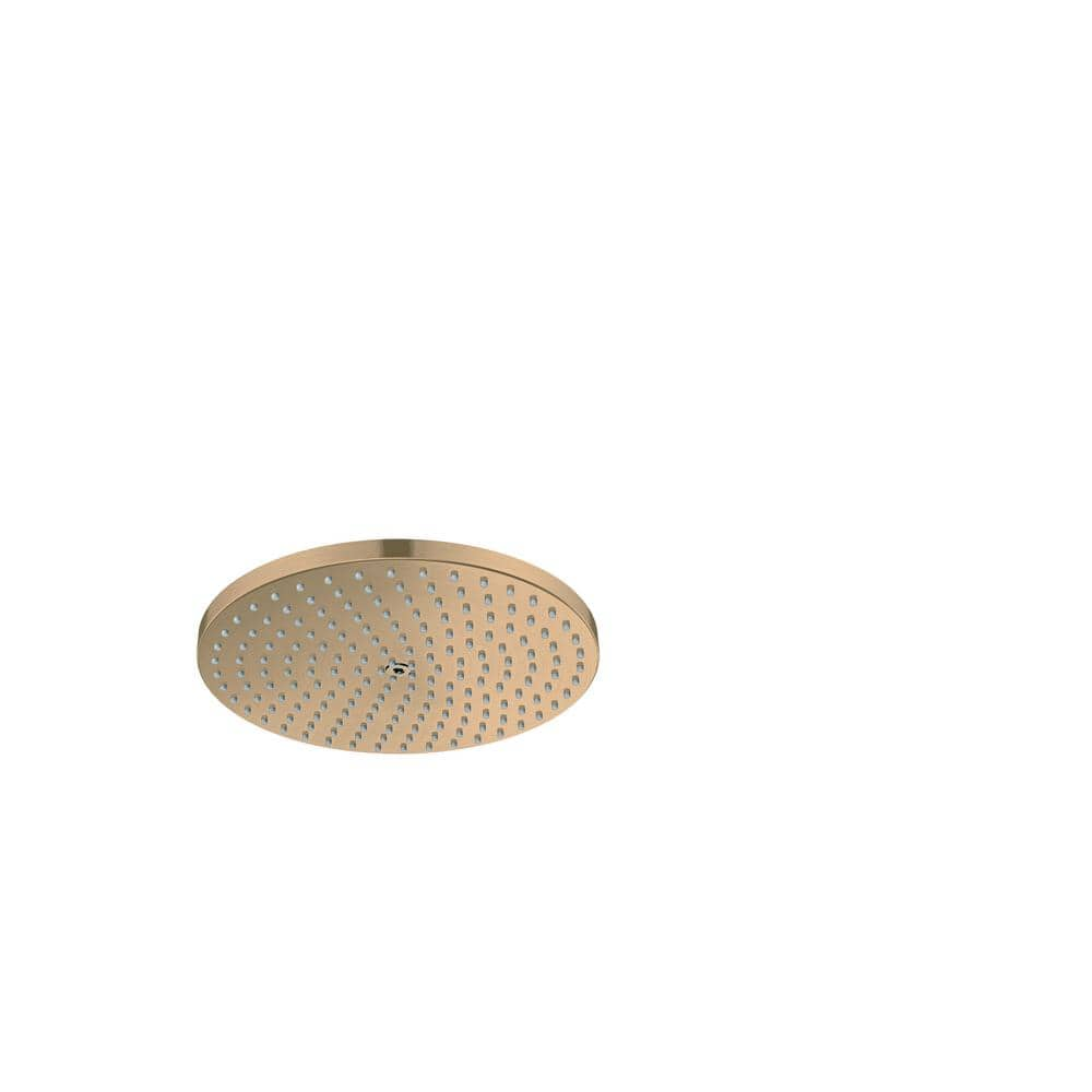 Hansgrohe Raindance S 1-Spray Patterns 1.75 GPM 0 in. Fixed Shower Head in Brushed Bronze