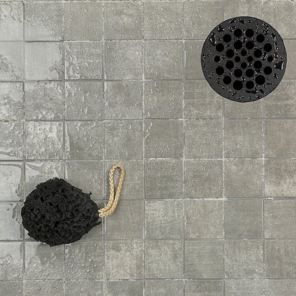 Essential Cement Ash 11.81 in. x 11.81 in. Matte Porcelain Mosaic Floor and Wall Tile (0.97 sq. ft./ each)