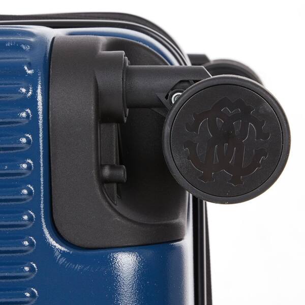 J&V TEXTILES Roberto Cavalli Luxury 3-Piece Navy Expandable Hard