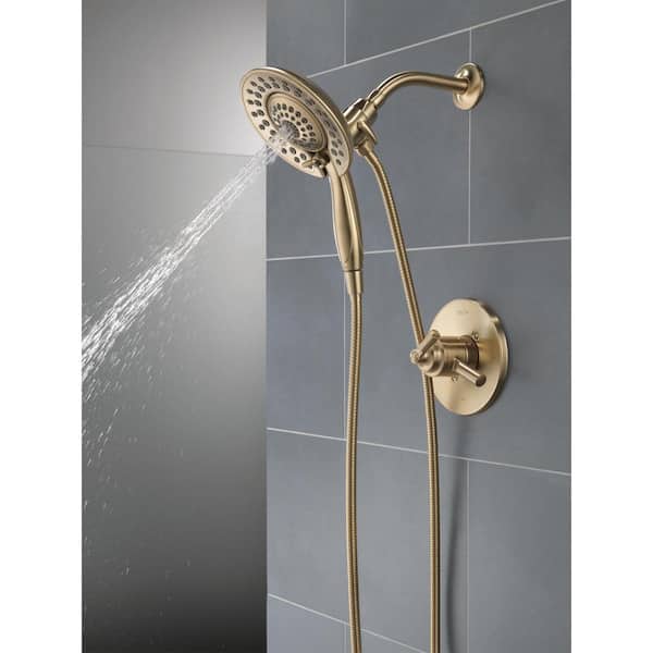 Saylor Gold In2ition 1-Handle Wall Mount Shower Trim Kit in Champagne Bronze with Hand Shower (Valve Not Included)