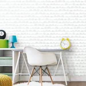 28.18 sq. ft. Doodle Scallop Peel and Stick Wallpaper