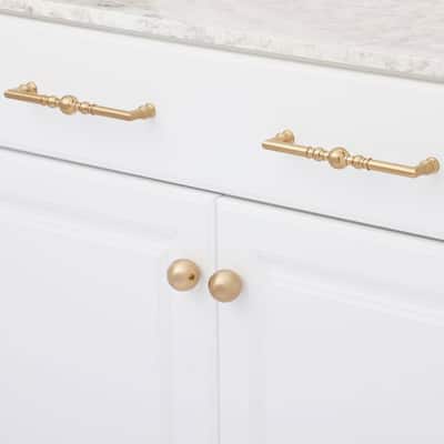 7-9/16 in. (192 mm) Center-to-Center Champagne Bronze Traditional Drawer Pull