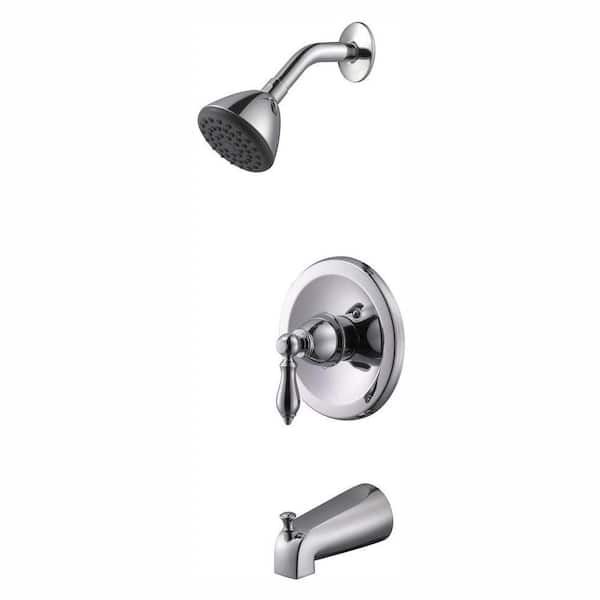 Design House Hathaway Single-Handle 1-Spray Tub and Shower Faucet in Polished Chrome (Valve Included)