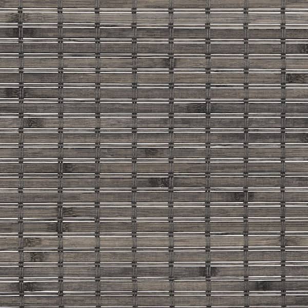 Harborside Cordless Warm Gray Bamboo Roman Shade Swatch 6 in. W x 6 in. L