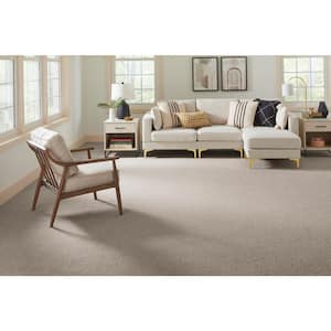 Cleoford Pebble Trail Gray 47 oz.Triexta Texture Installed Carpet