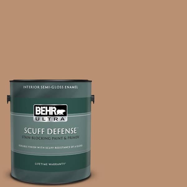 BEHR ULTRA 1 gal. #S230-5 Sugar Maple Extra Durable Semi-Gloss Enamel Interior Paint & Primer