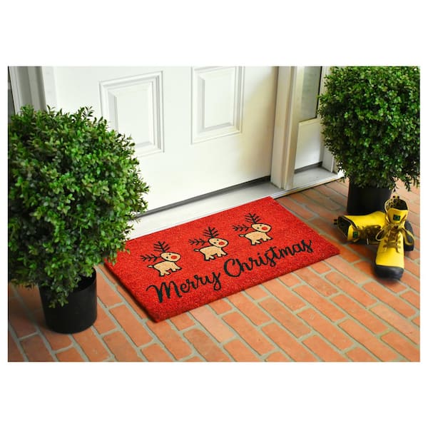 Merry Christmas Deer Doormat 24" x 36"