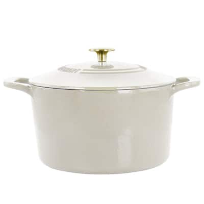 Tramontina Prisma 7 qt. Enameled Cast Iron Covered Square Dutch Oven -  Matte White 80131/107DS - The Home Depot
