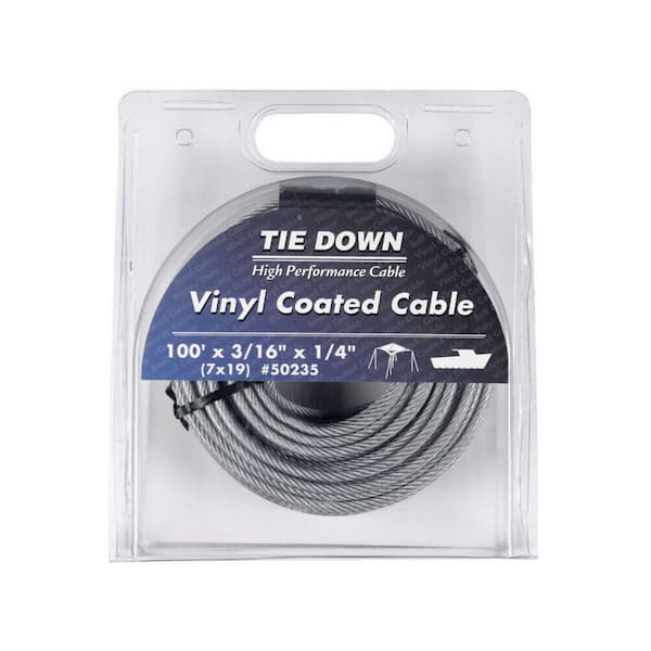 Tie Down 100 ft. 3/16 in. ID x 1/4 in. OD Galvanized Cable Roof Safety Tool